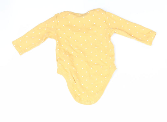 Florence and Fred Girls Yellow Romper One-Piece Size 0-3 Months - Heart Print