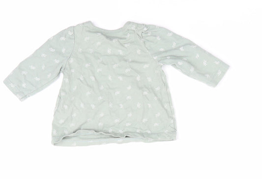 Nutmeg Girls Green Floral Fit & Flare Size 0-3 Months