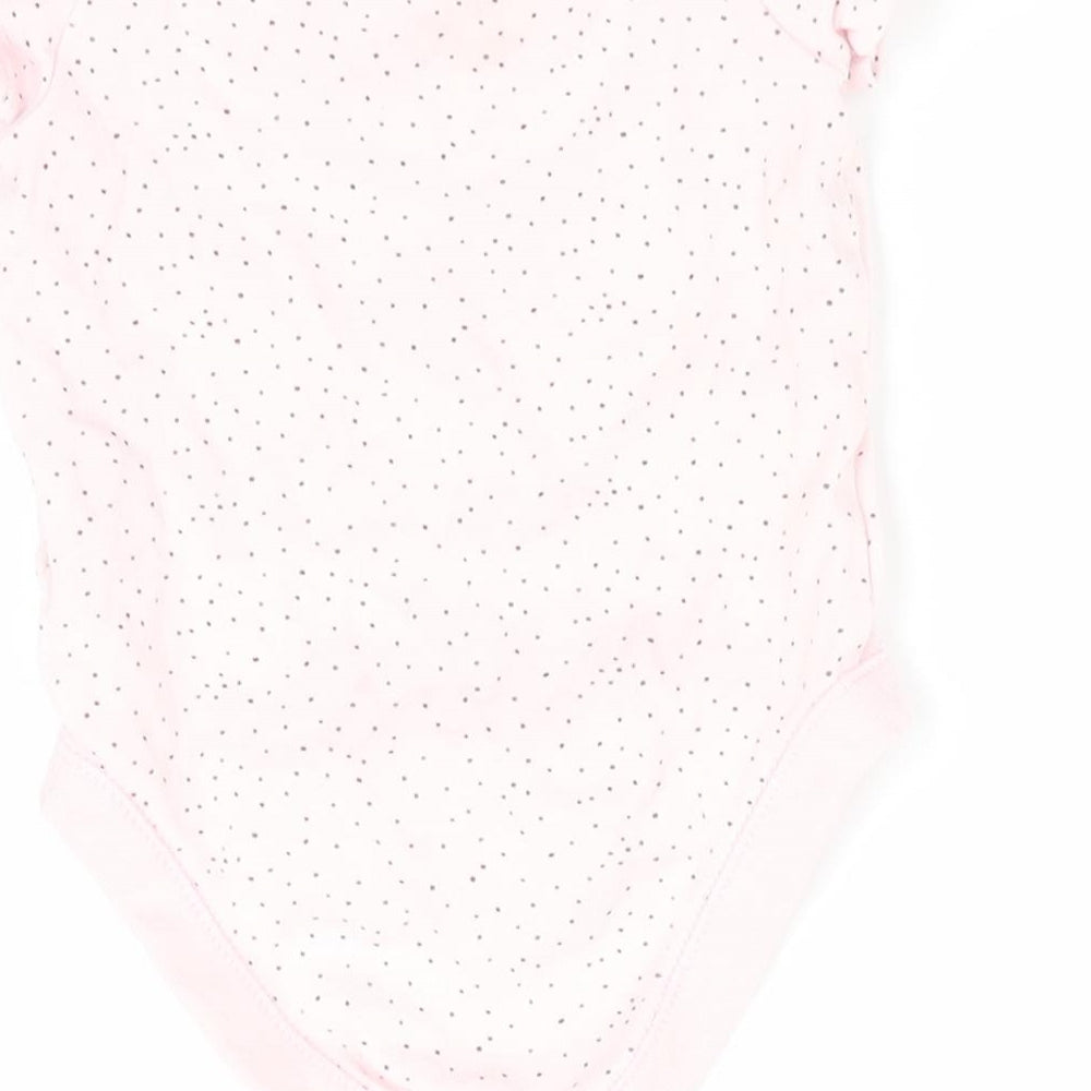 Florence and Fred Girls Pink Polka Dot Romper One-Piece Size 0-3 Months