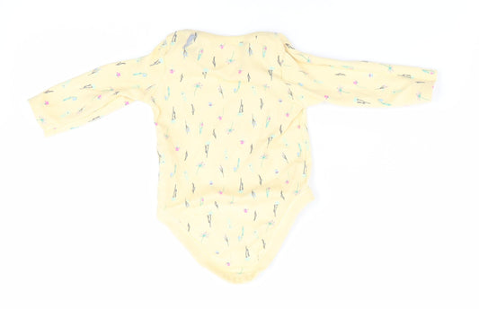 Florence and Fred Girls Yellow Floral Romper One-Piece Size 0-3 Months