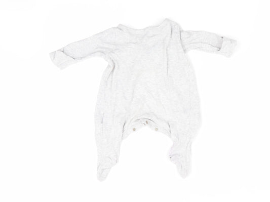Mothercare Boys Grey Animal Print Babygrow One-Piece Size Newborn - Giraffe Logo