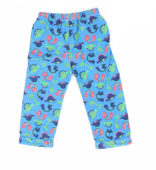 Rebel by Primark Boys Blue Animal Print Pyjama Pants Size 2-3 Years - Dinasour Print