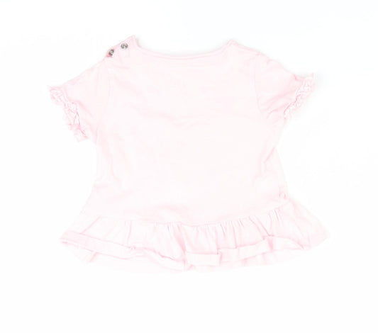Florence and fred Girls Pink Floral A-Line Size 6-9 Months - Smile