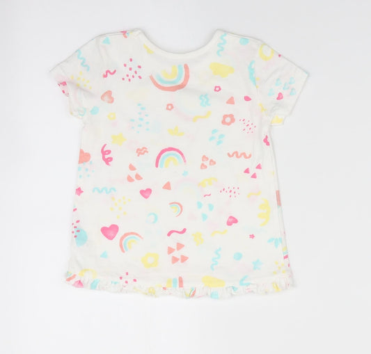 George Girls Ivory Geometric A-Line Size 9-12 Months