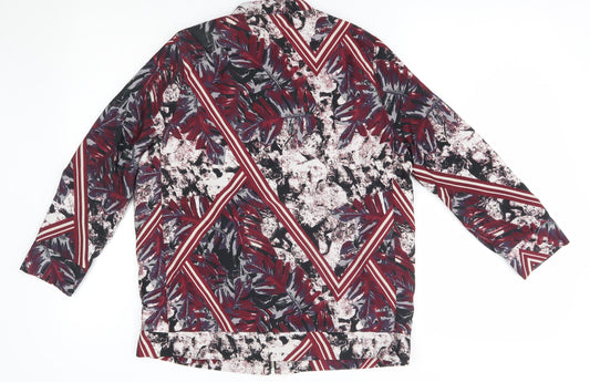 River Island Womens Red Geometric Jacket Size 8