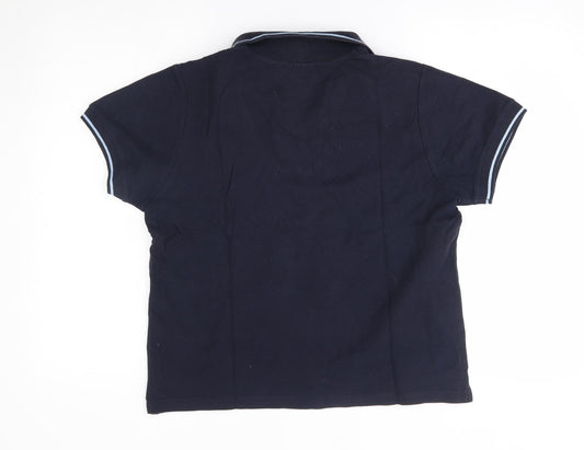 Classic Womens Blue Basic Polo Size M