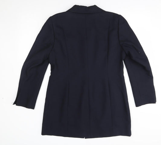 modern classics Womens Blue Overcoat Blazer Size 14