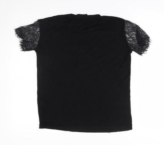 PRETTYLITTLETHING Womens Black Basic Blouse Size 6