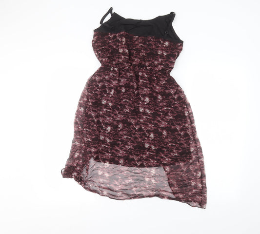 glamourous Womens Red Basic Blouse Size 8
