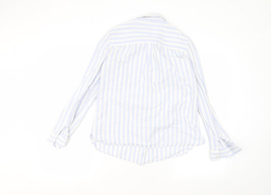 Dorothy Perkins Womens White Striped Basic Button-Up Size 10