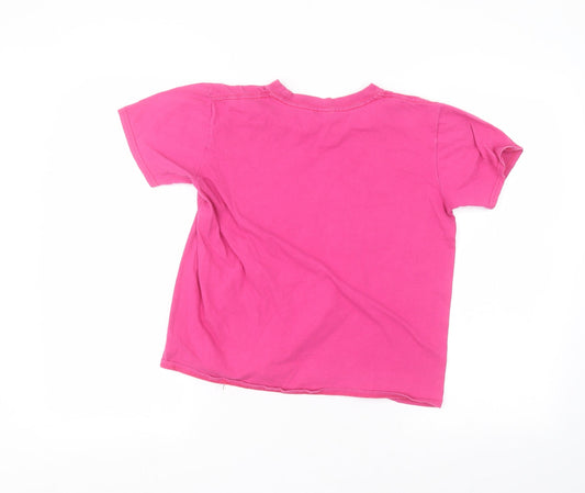 Gilden Girls Pink Basic T-Shirt Size 12-13 Years