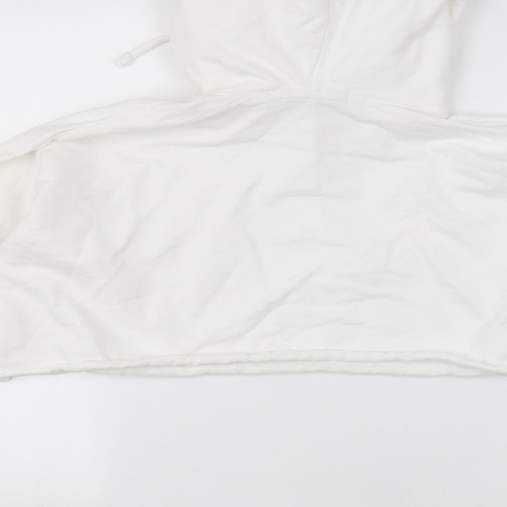 Missguided Womens White Pullover Hoodie Size 4