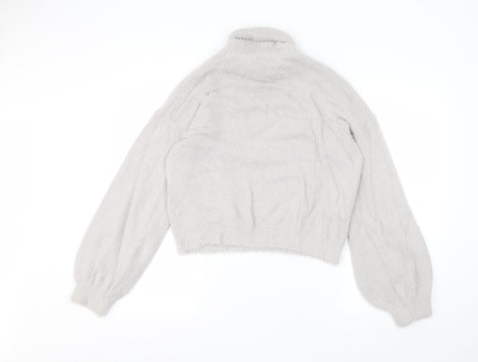 PRETTYLITTLETHING Womens Grey Pullover Jumper Size M