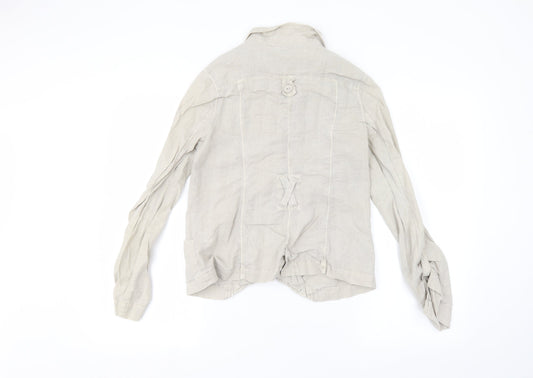 Dorothy Perkins Womens Brown Basic Button-Up Size 8