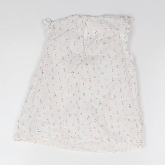 H&M Girls White Floral A-Line Size 2-3 Years