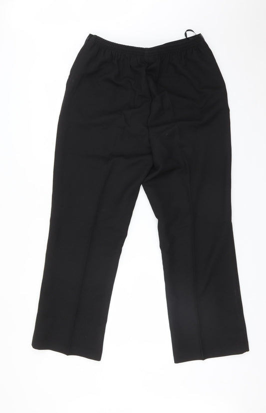 Damart Womens Black Trousers Size 16 L27 in