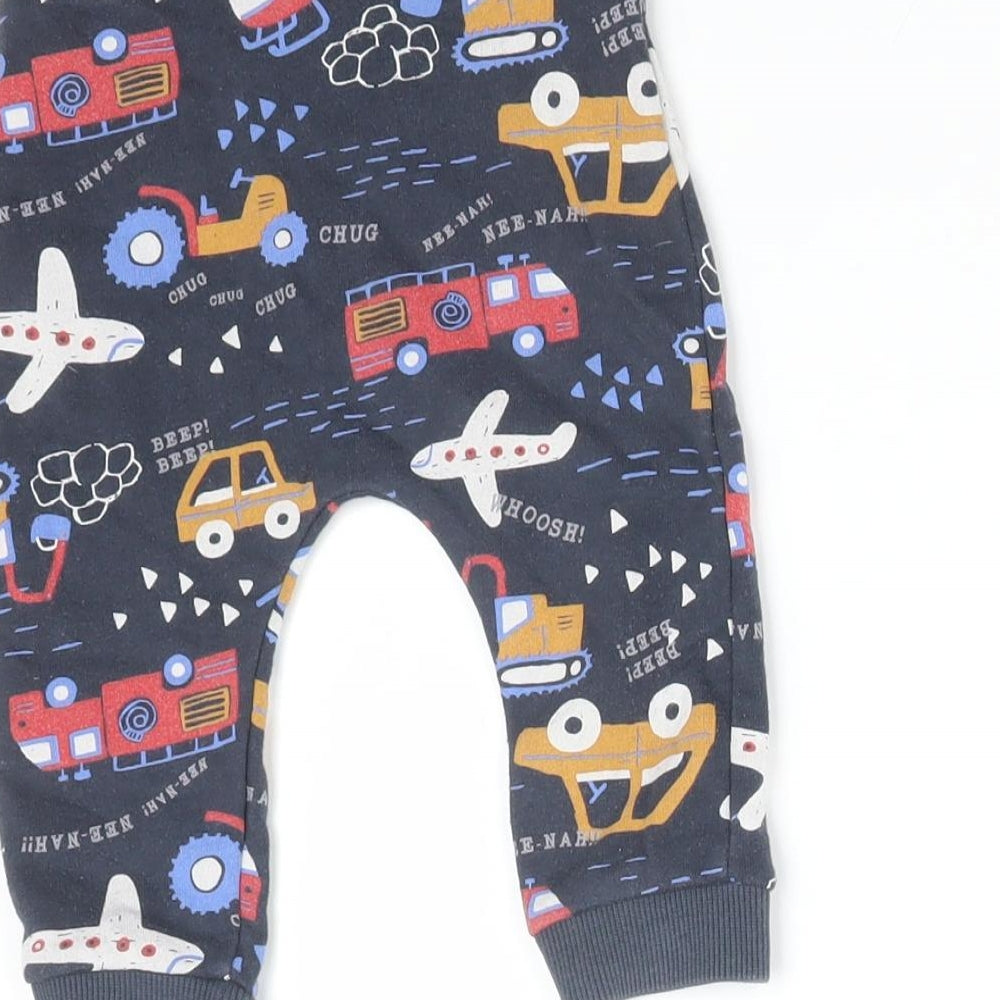 FRED&FLO Baby Blue Geometric Trousers Size 6-9 Months