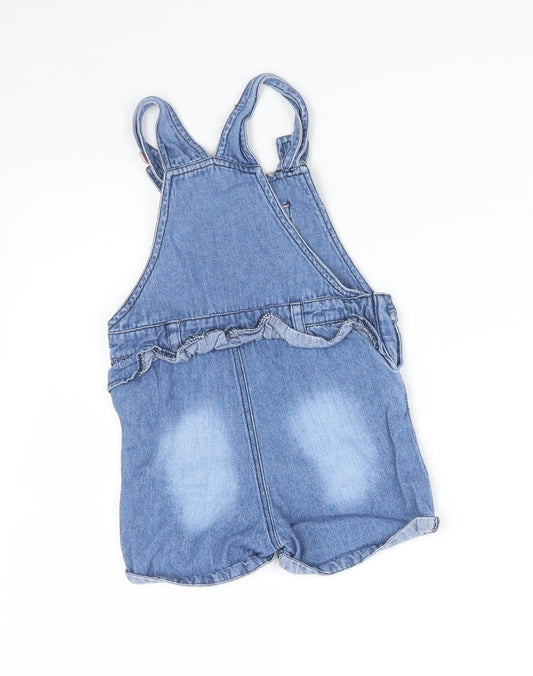 WATCH ME GROW Girls Blue Dungaree One-Piece Size 12 Months