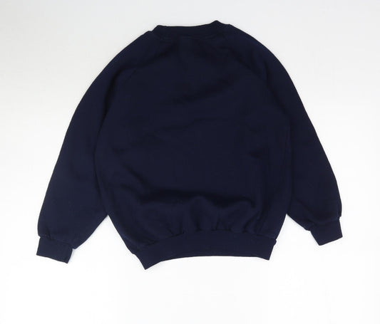 Back to school Girls Blue Pullover Sweatshirt Size L