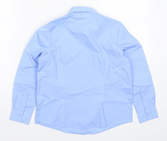 George Boys Blue Basic Button-Up Size 7-8 Years