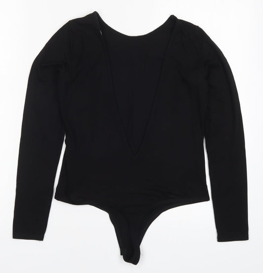 ASOS Womens Black Bodysuit One-Piece Size 10
