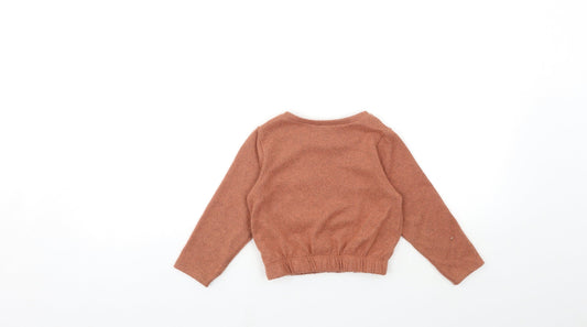 George Girls Brown Pullover Sweatshirt Size 2-3 Years