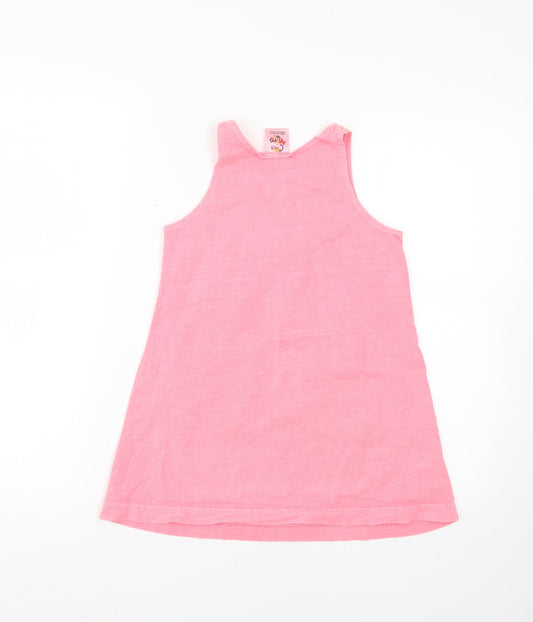 miro Girls Pink Pinafore/Dungaree Dress Size 4 Years