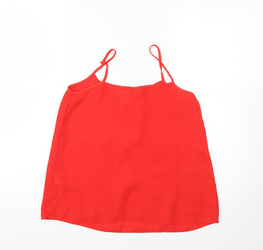New Look Womens Red Basic Blouse Size 8