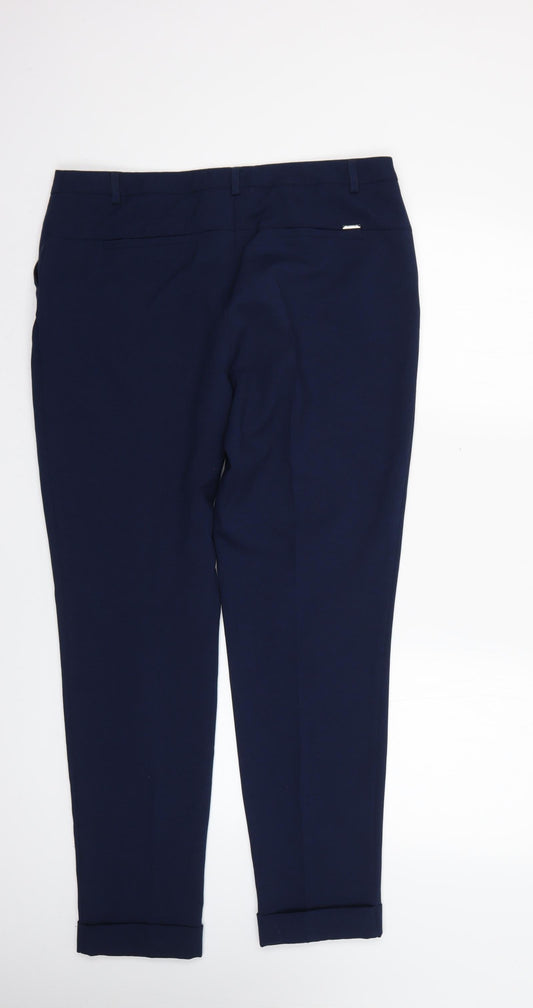 quiosque Womens Blue Trousers Size 14 L27 in