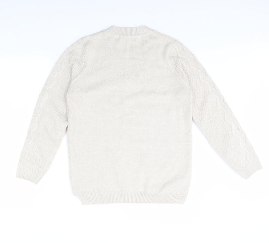 Isle Womens Beige Pullover Jumper Size S