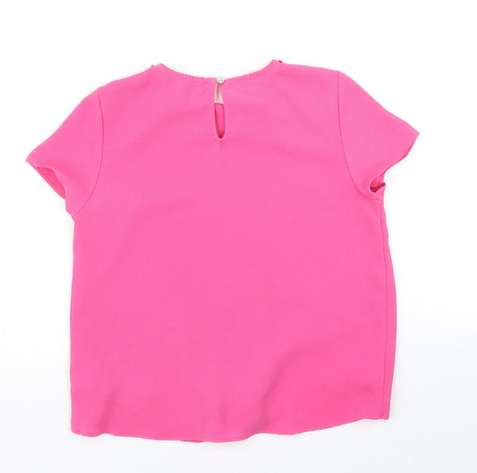 George Girls Pink Basic Blouse Size 10 Years