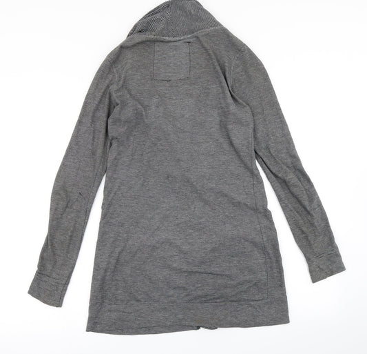 River Island Womens Grey Striped Cardigan Jumper Size 8