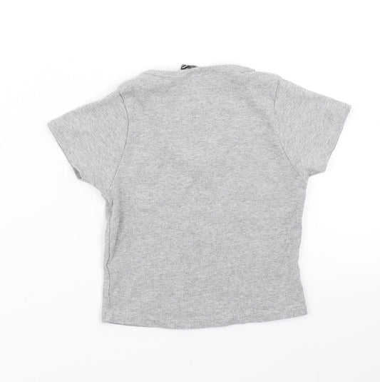 Select Girls Grey Basic T-Shirt Size 10-11 Years