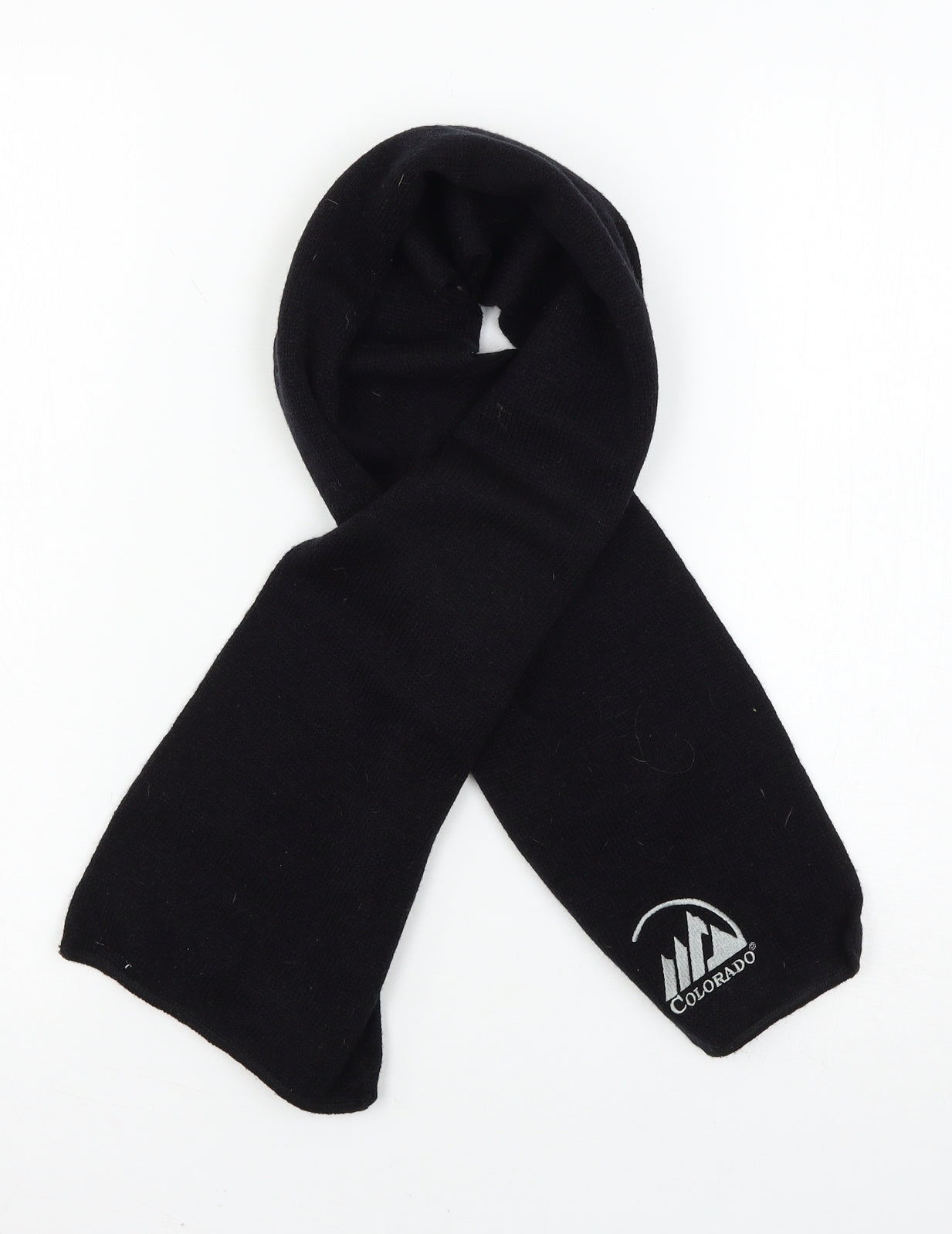 Colorado Mens Black Knit Scarf One Size
