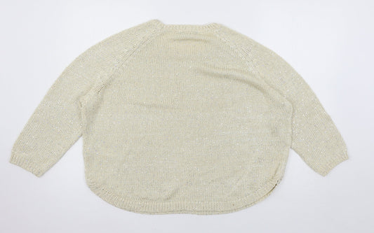 Marks and Spencer Womens Ivory Knit Pullover Jumper Size S