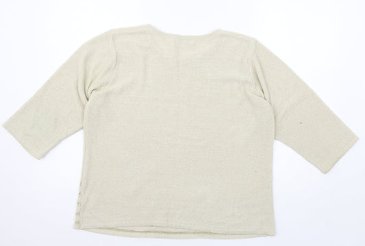 Fay Louise Womens Ivory Knit Pullover Jumper Size XL