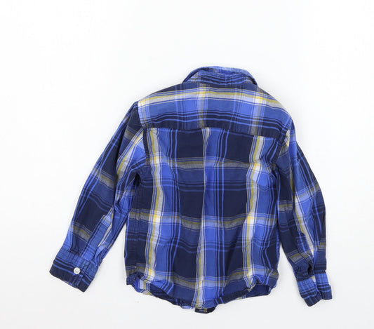 Blue Zoo Boys Blue Plaid Basic Button-Up Size 5 Years