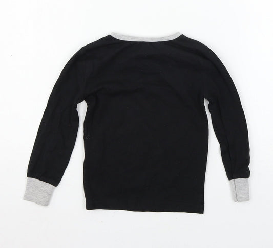 Character.com Boys Black Geometric Jersey Pyjama Top Size 5 Years - Storm Trooper