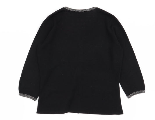 david emanuel Womens Black Cardigan Jumper Size 10