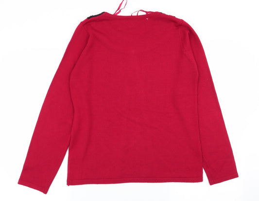 casamia Womens Red Basic T-Shirt Size S