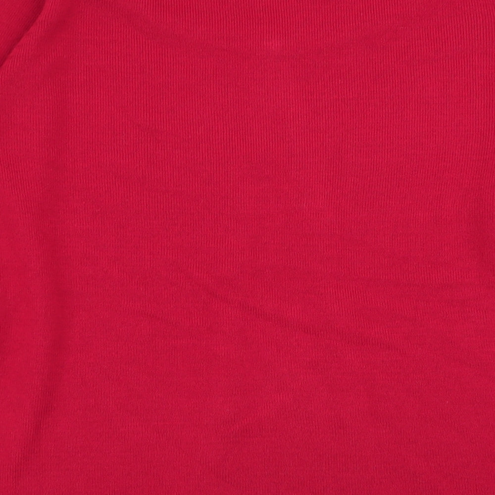 casamia Womens Red Basic T-Shirt Size S