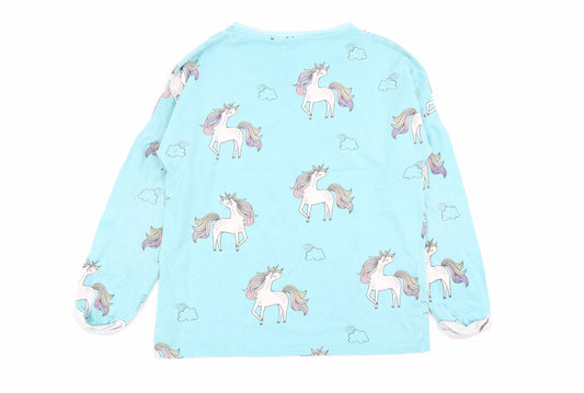 NEXT Girls Blue Animal Print Top Pyjama Top Size 13 Years