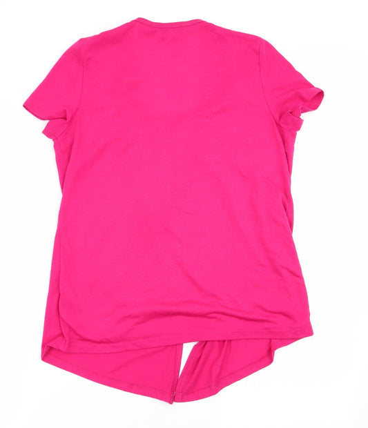 Debenhams Womens Pink Floral Basic T-Shirt Size 12