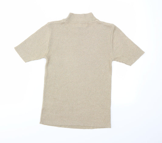 Bonmarché Womens Gold Basic T-Shirt Size S