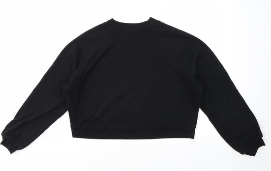 Preworn Womens Black Geometric Pullover Sweatshirt Size M