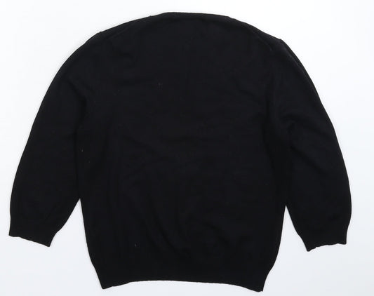 Marks and Spencer Womens Black Knit Pullover Jumper Size 14