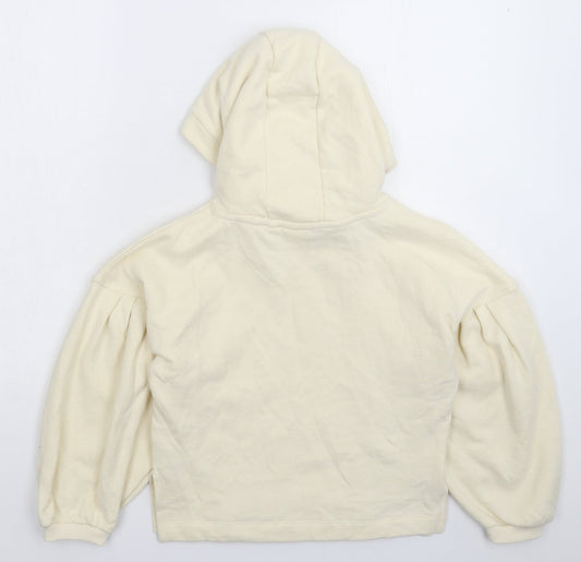 NEXT Girls White Pullover Hoodie Size 9 Years