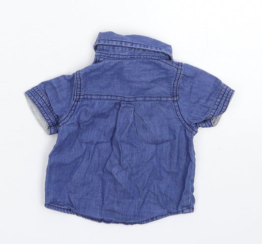 Matalan Baby Blue Denim Basic Button-Up Size 0-3 Months