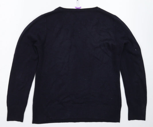 BHS Womens Blue Knit Pullover Jumper Size 12