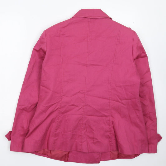 EWM Womens Pink Jacket Blazer Size 16